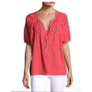 The Great. The Hacienda Embroidered Boho Top Size 1 Small